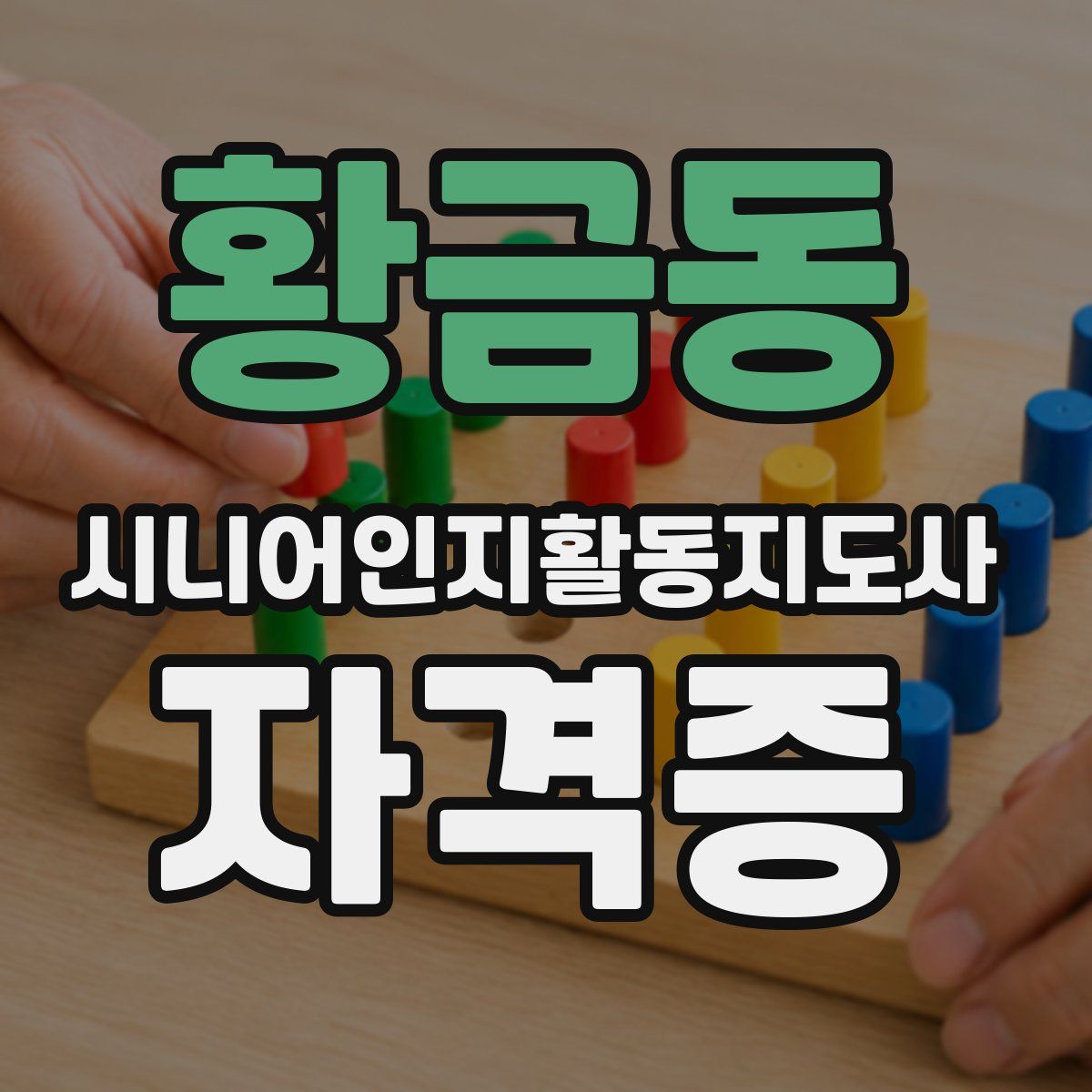 황금동 시니어인지활동지도사 자격증