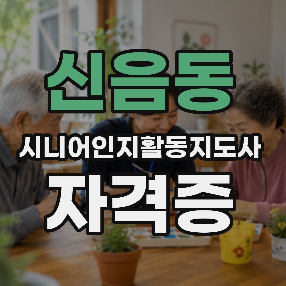 신음동 시니어인지활동지도사 자격증