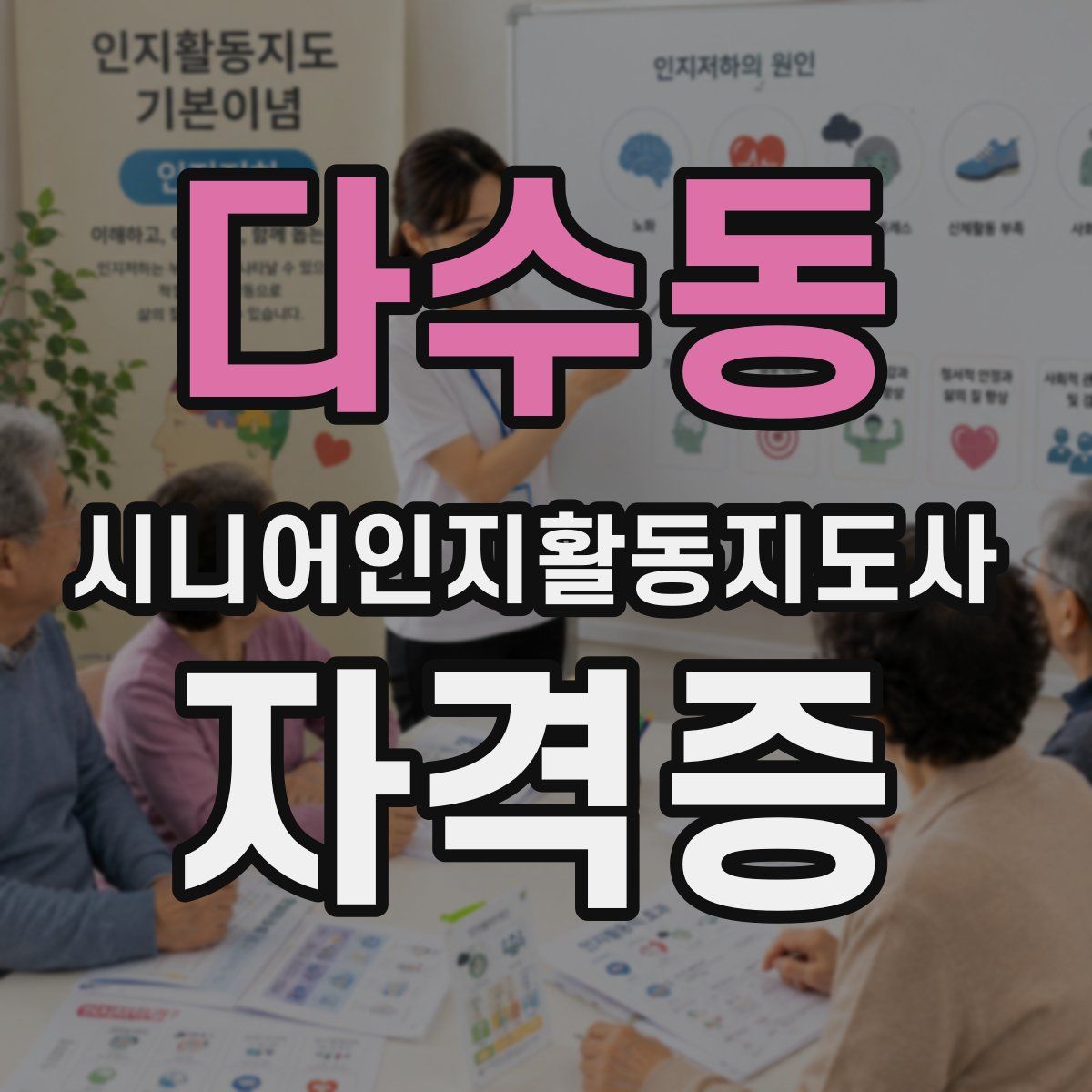 다수동 시니어인지활동지도사 자격증
