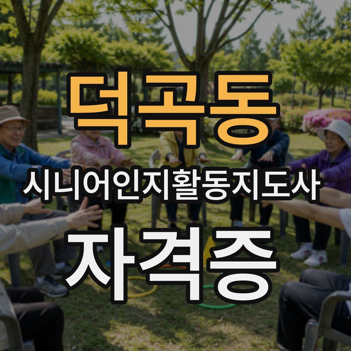 덕곡동 시니어인지활동지도사 자격증