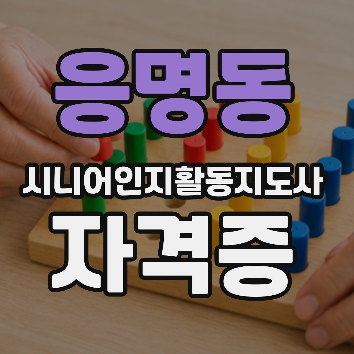 응명동 시니어인지활동지도사 자격증