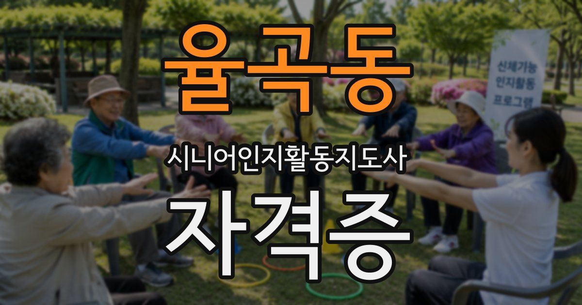 율곡동 시니어인지활동지도사 자격증