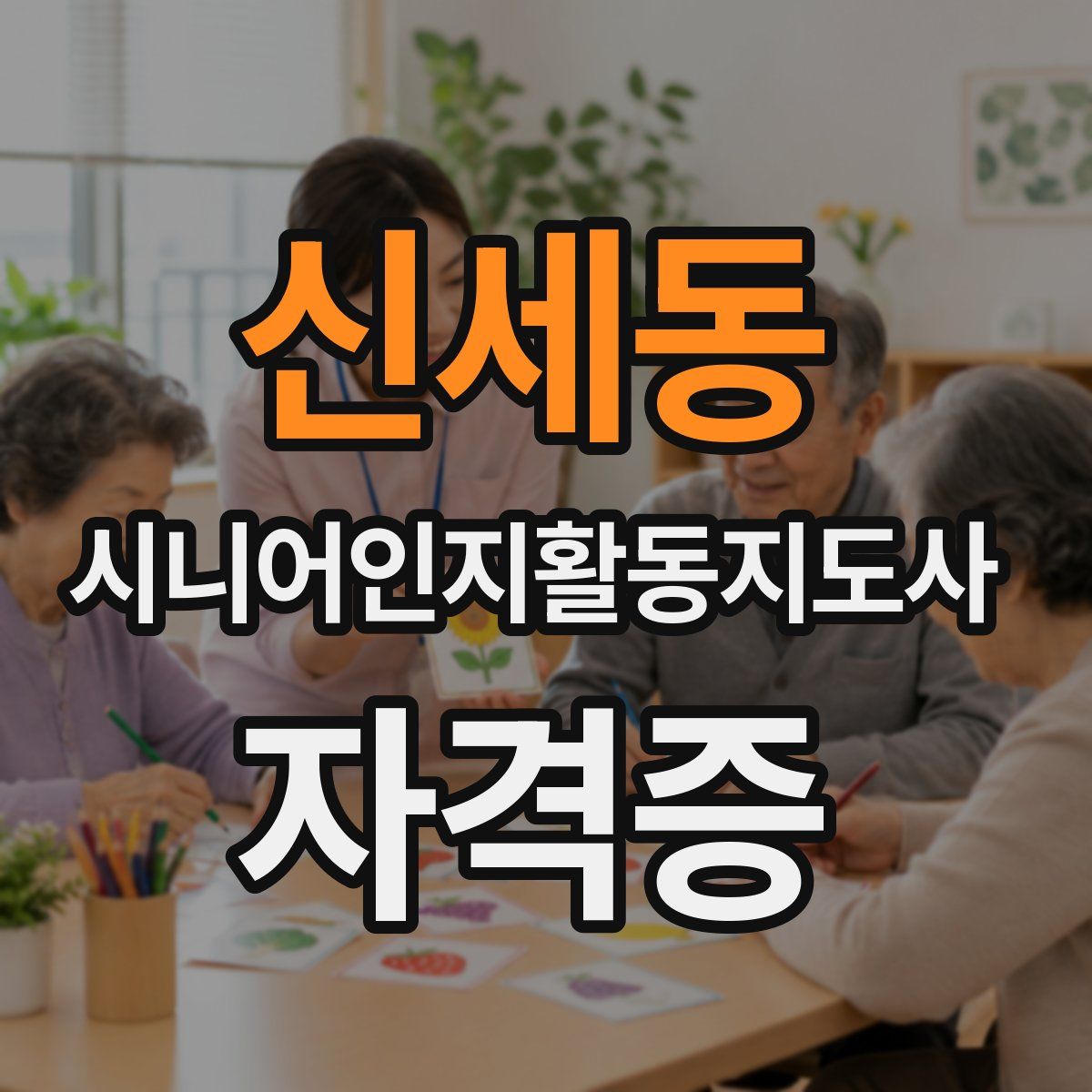 신세동 시니어인지활동지도사 자격증