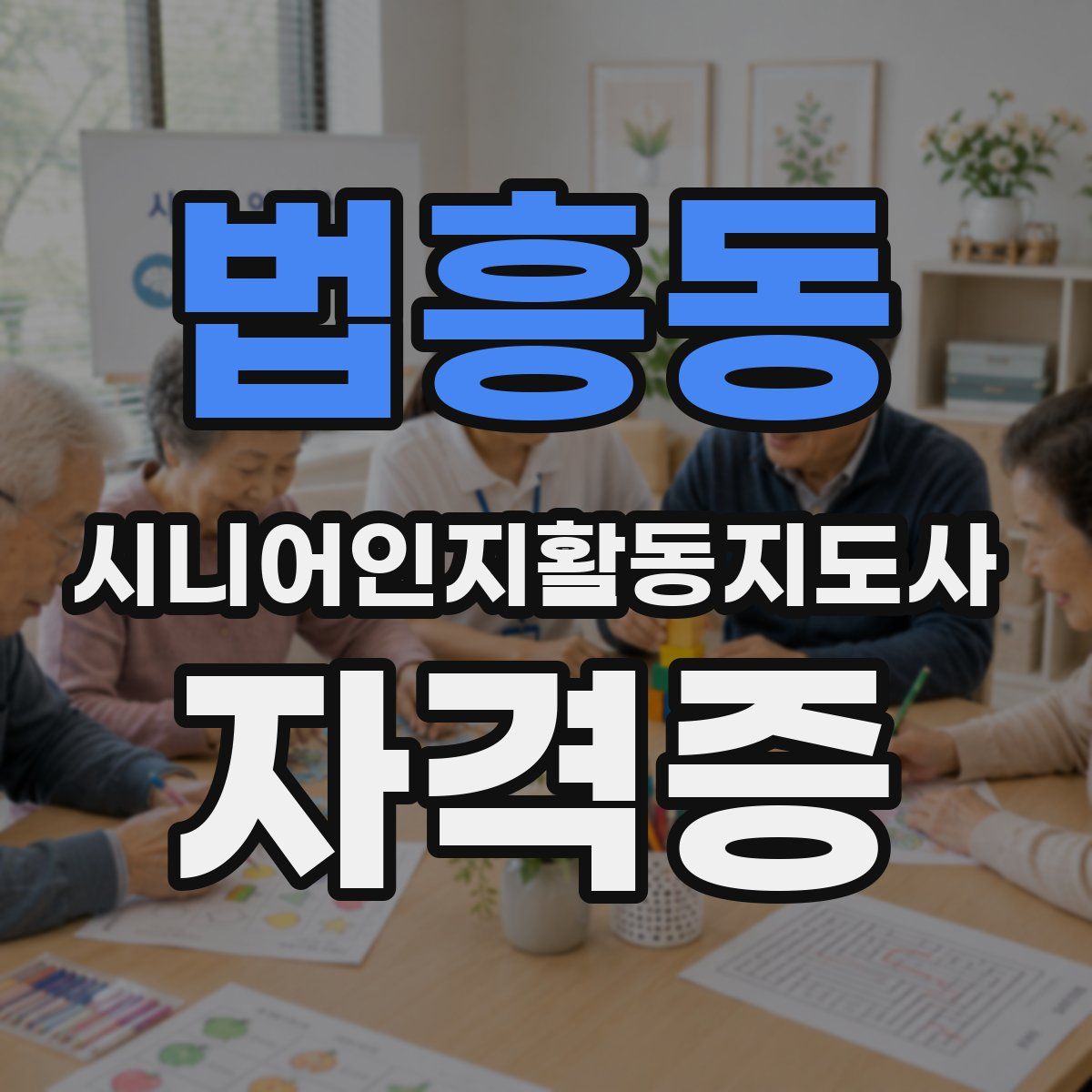 법흥동 시니어인지활동지도사 자격증