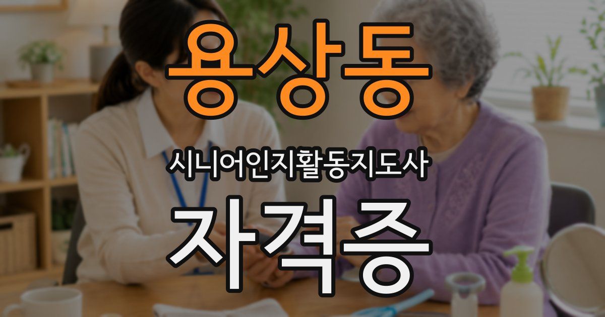 용상동 시니어인지활동지도사 자격증