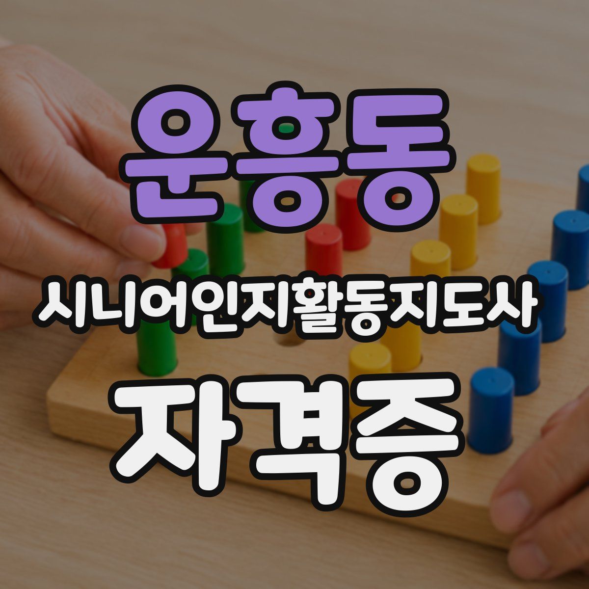 운흥동 시니어인지활동지도사 자격증