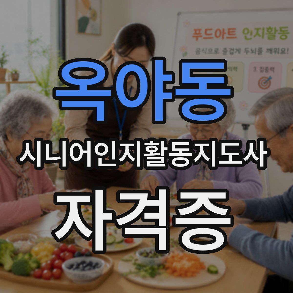 옥야동 시니어인지활동지도사 자격증