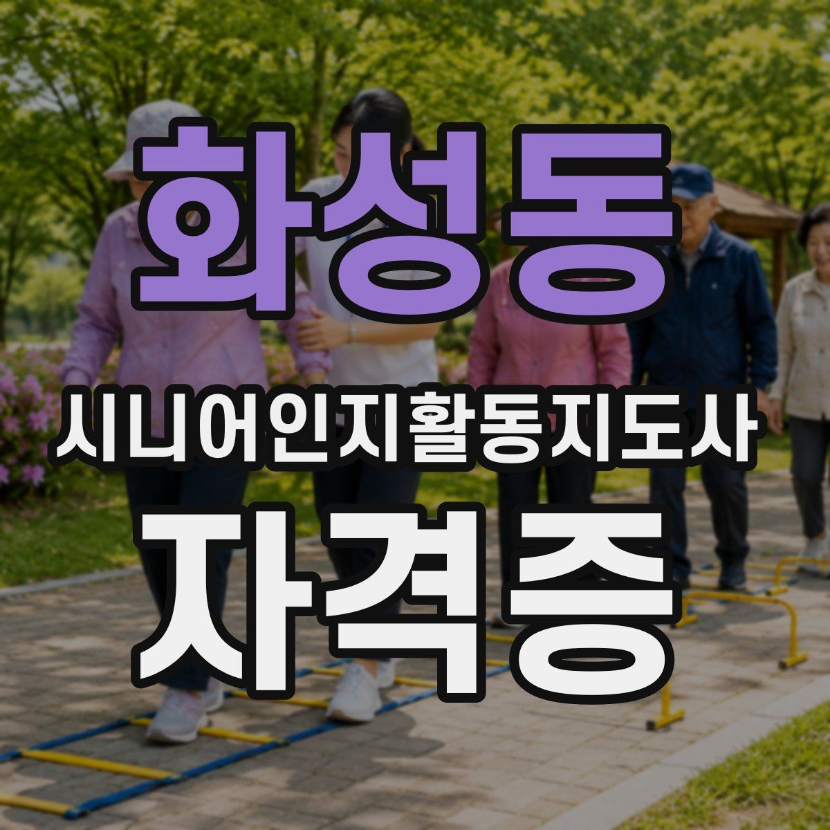 화성동 시니어인지활동지도사 자격증