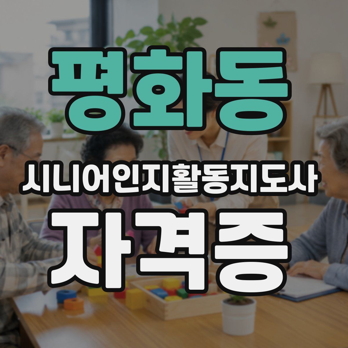 평화동 시니어인지활동지도사 자격증