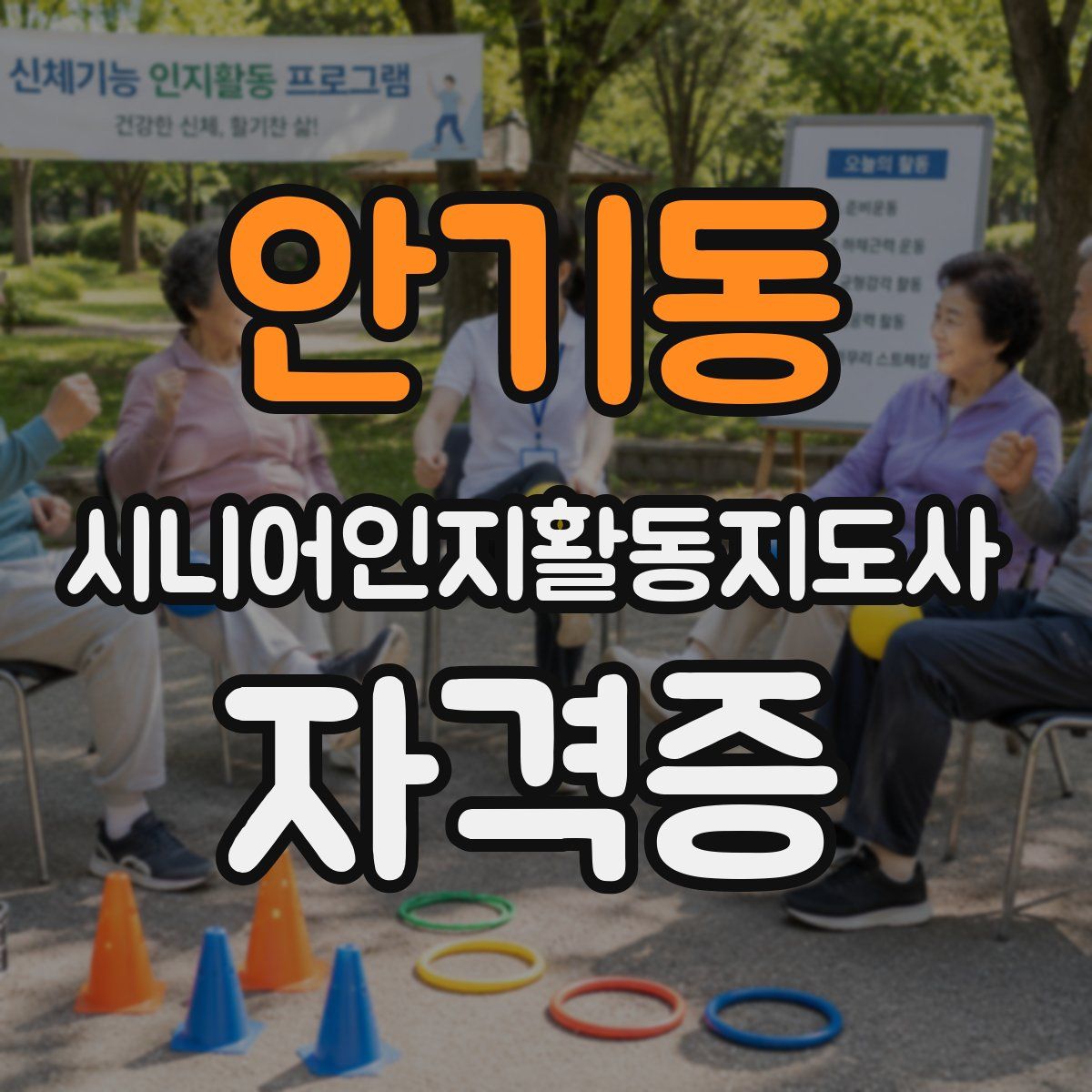 안기동 시니어인지활동지도사 자격증