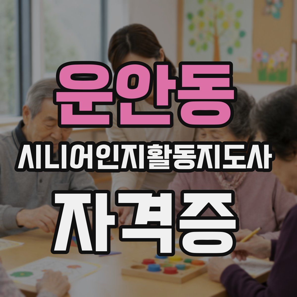 운안동 시니어인지활동지도사 자격증