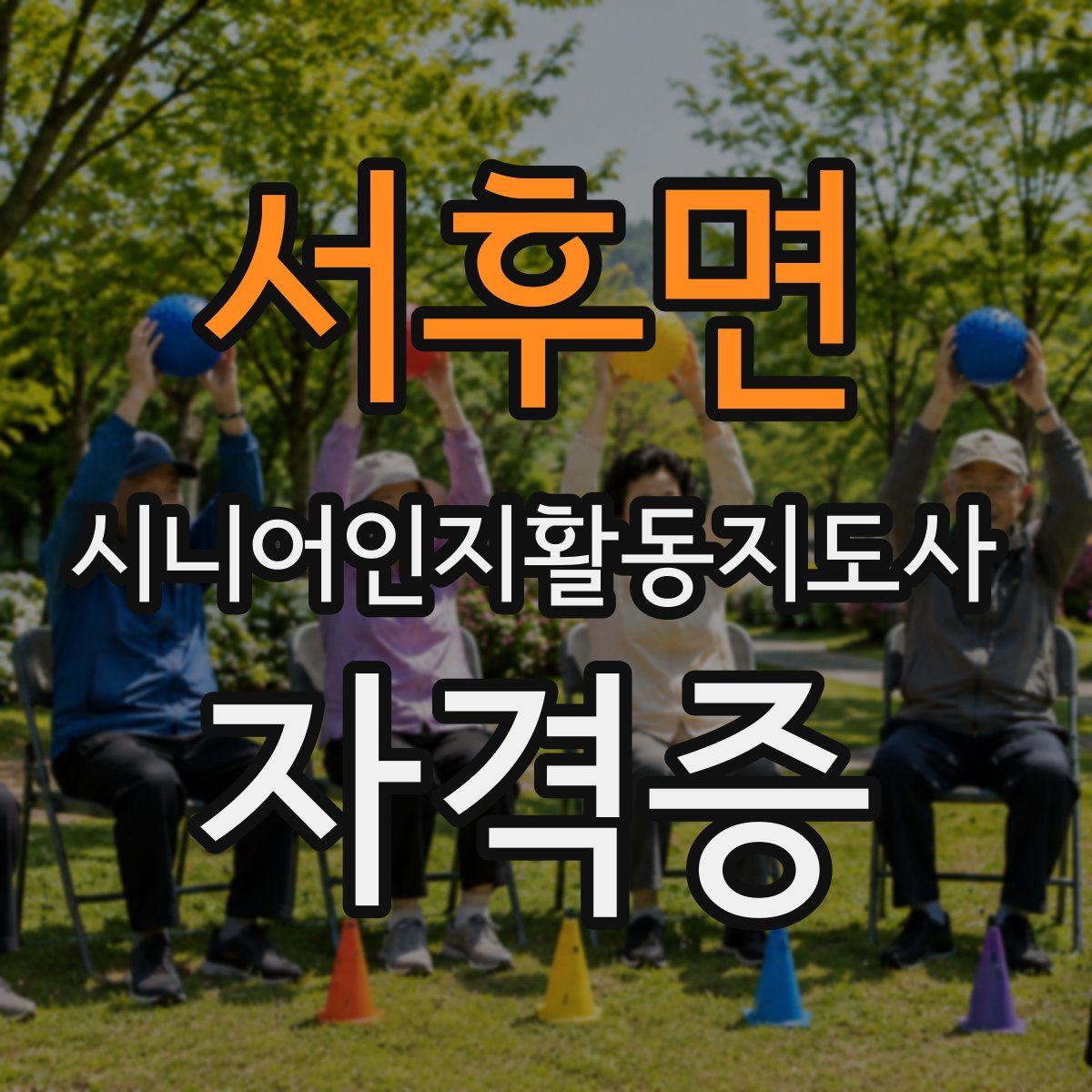 서후면 시니어인지활동지도사 자격증