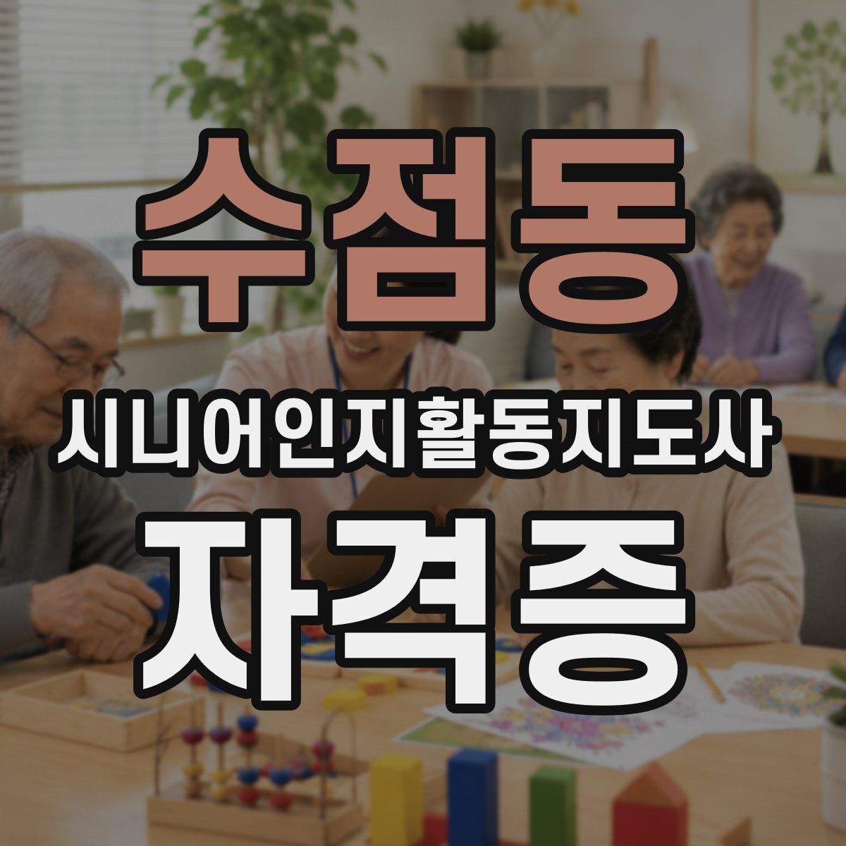 수점동 시니어인지활동지도사 자격증