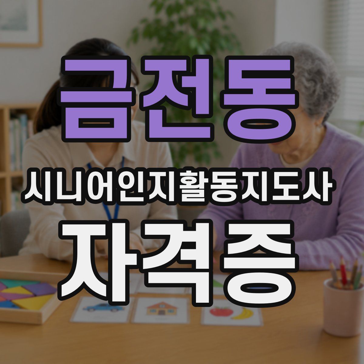 금전동 시니어인지활동지도사 자격증