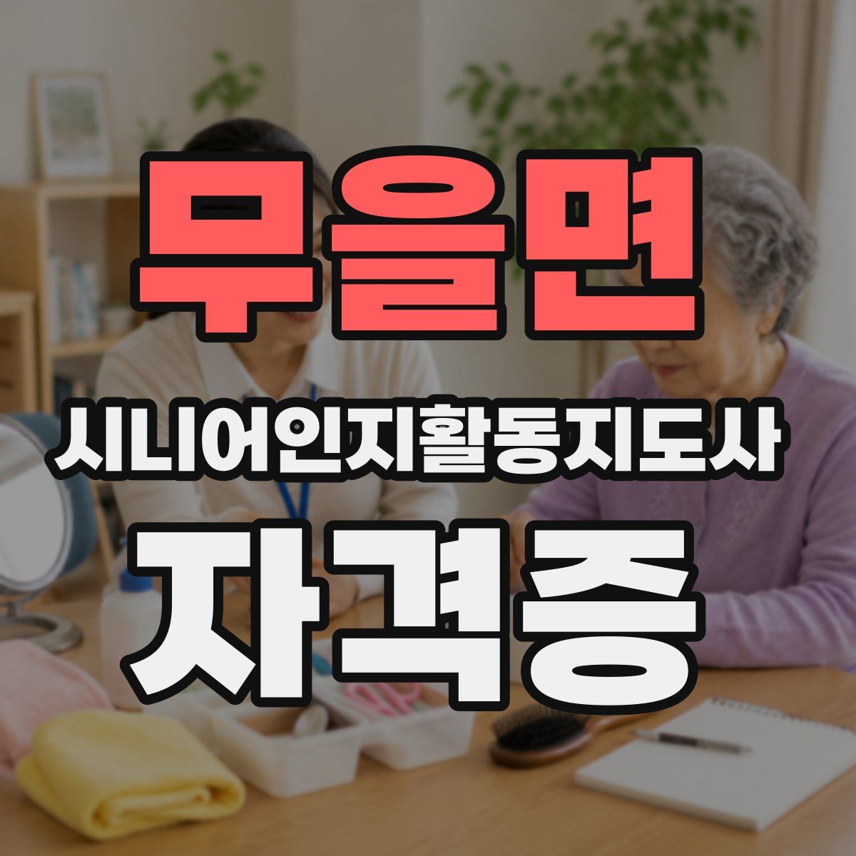 무을면 시니어인지활동지도사 자격증