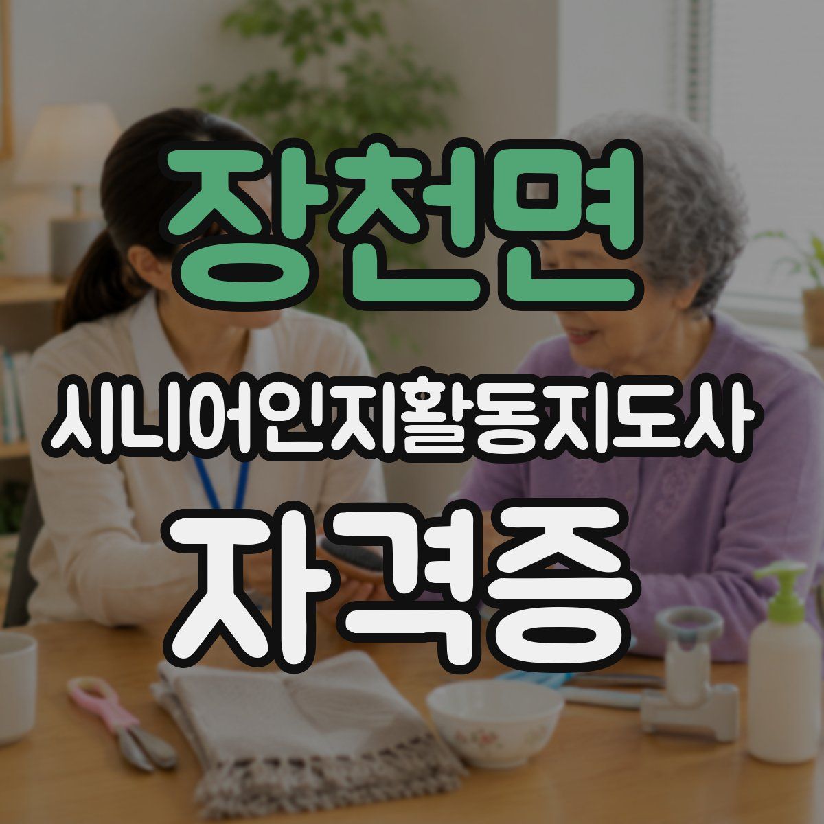 장천면 시니어인지활동지도사 자격증