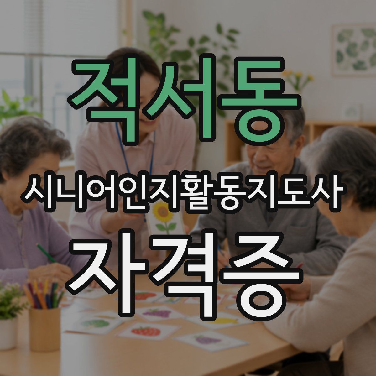 적서동 시니어인지활동지도사 자격증