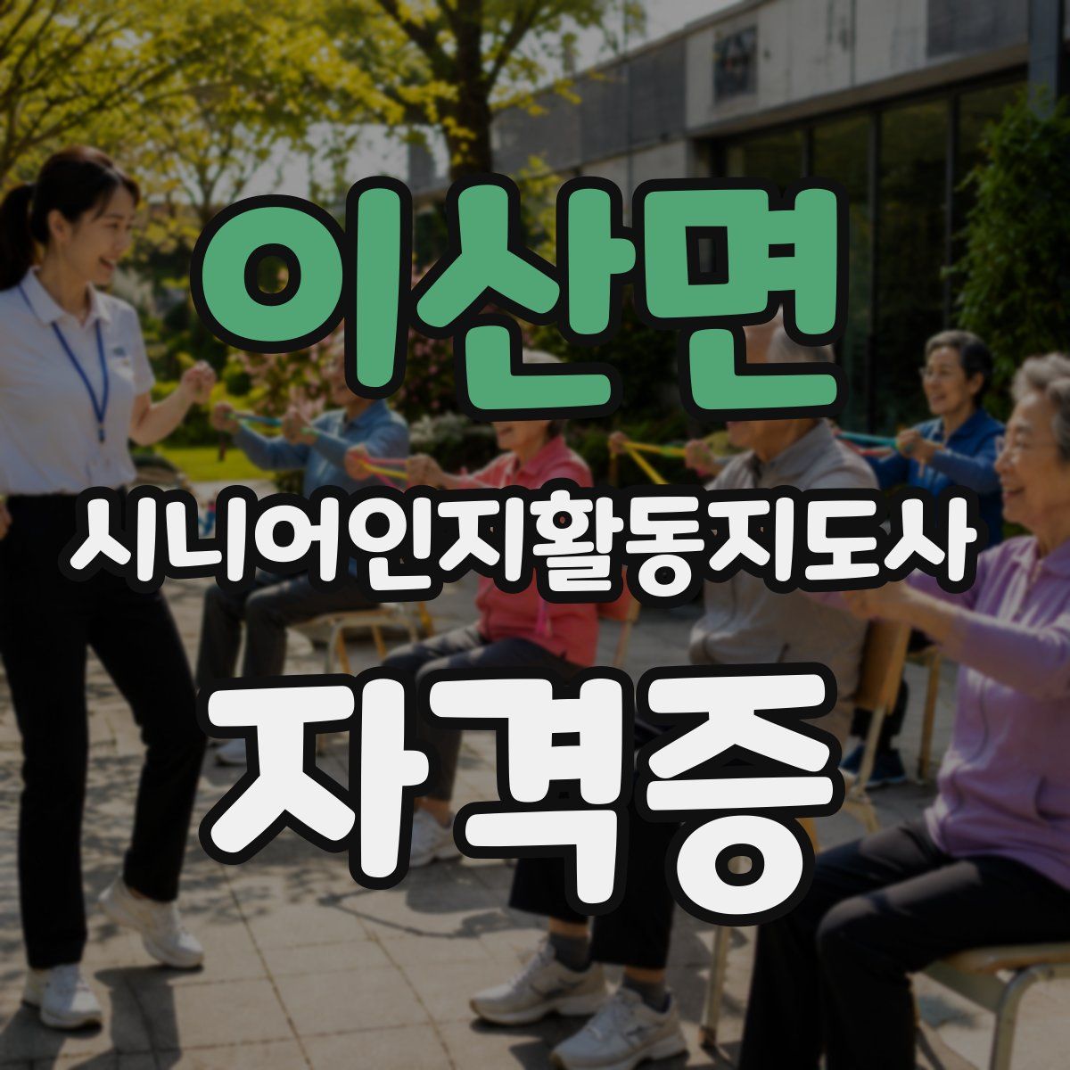 이산면 시니어인지활동지도사 자격증