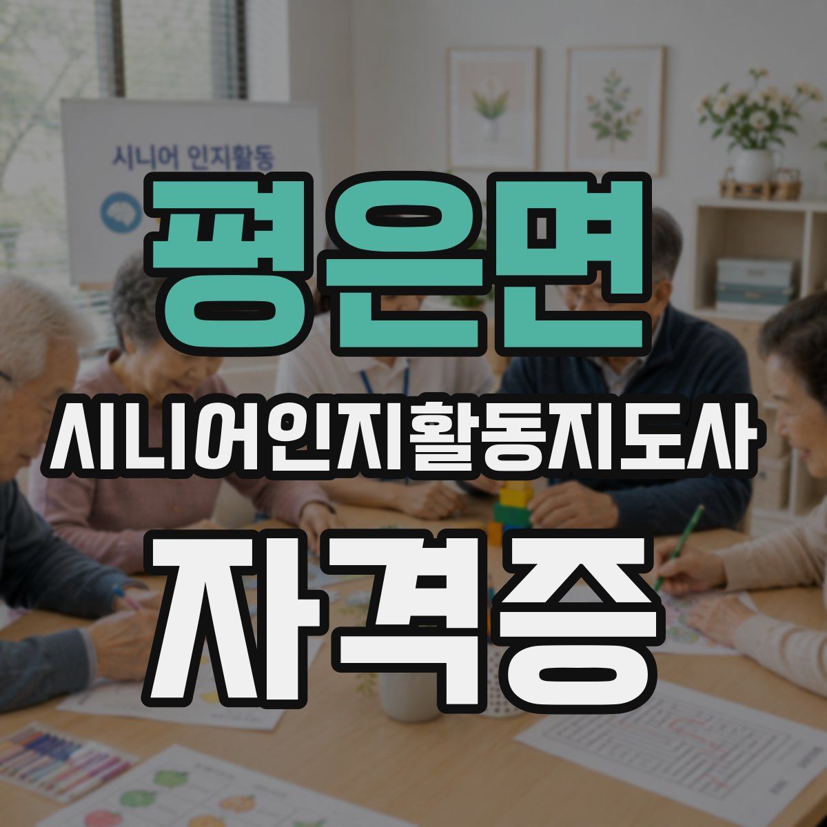 평은면 시니어인지활동지도사 자격증