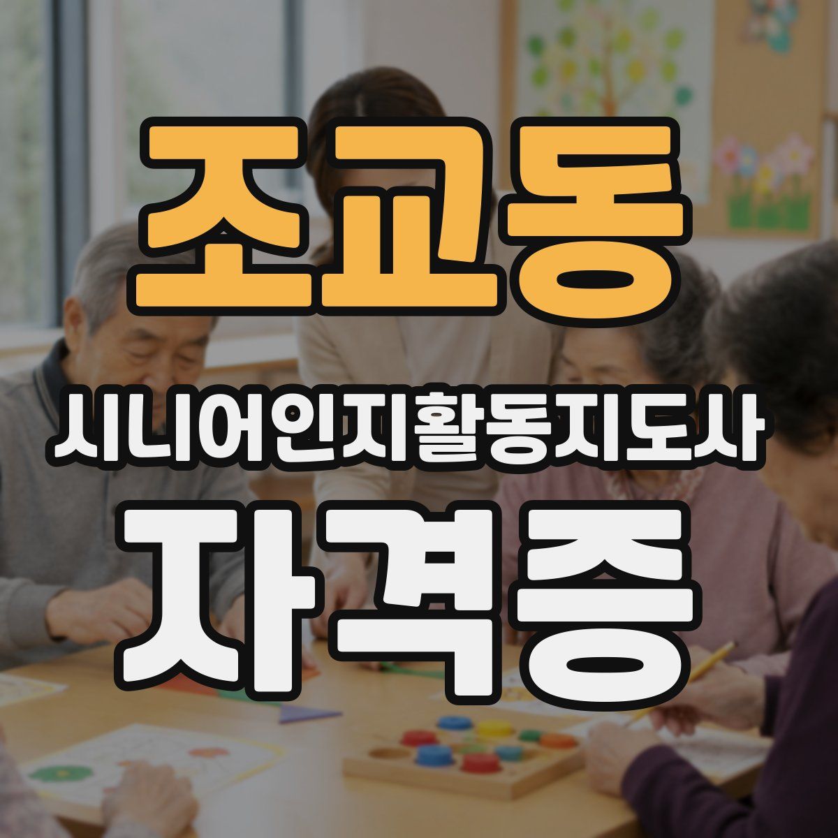 조교동 시니어인지활동지도사 자격증