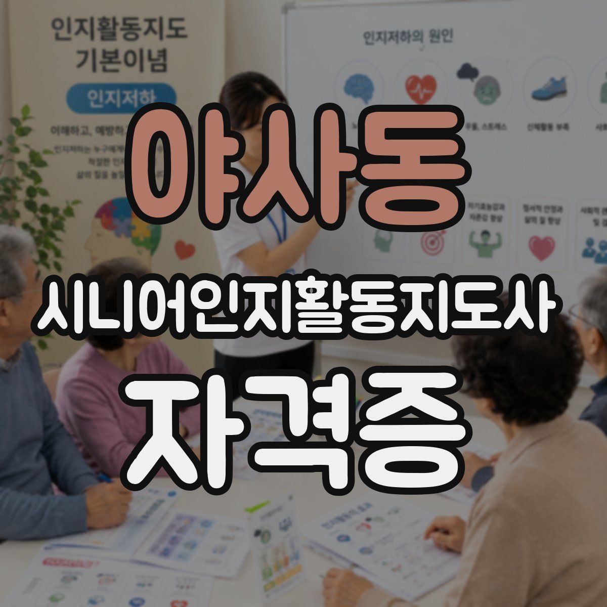 야사동 시니어인지활동지도사 자격증
