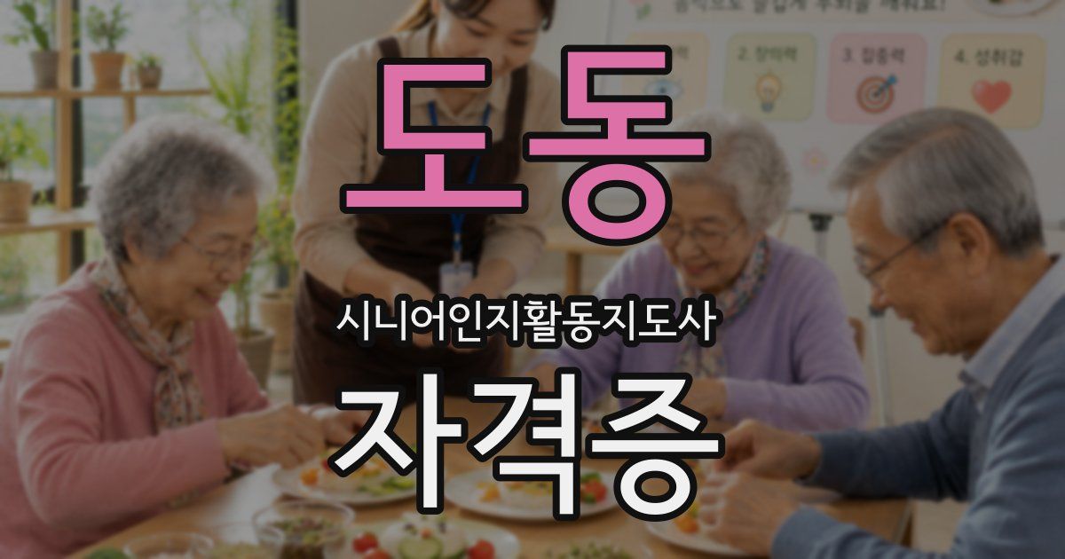 도동 시니어인지활동지도사 자격증