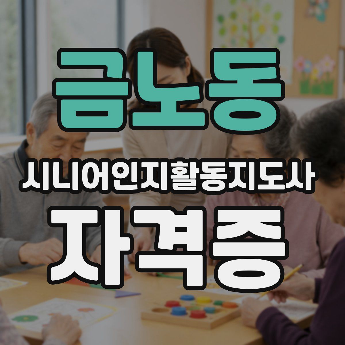 금노동 시니어인지활동지도사 자격증