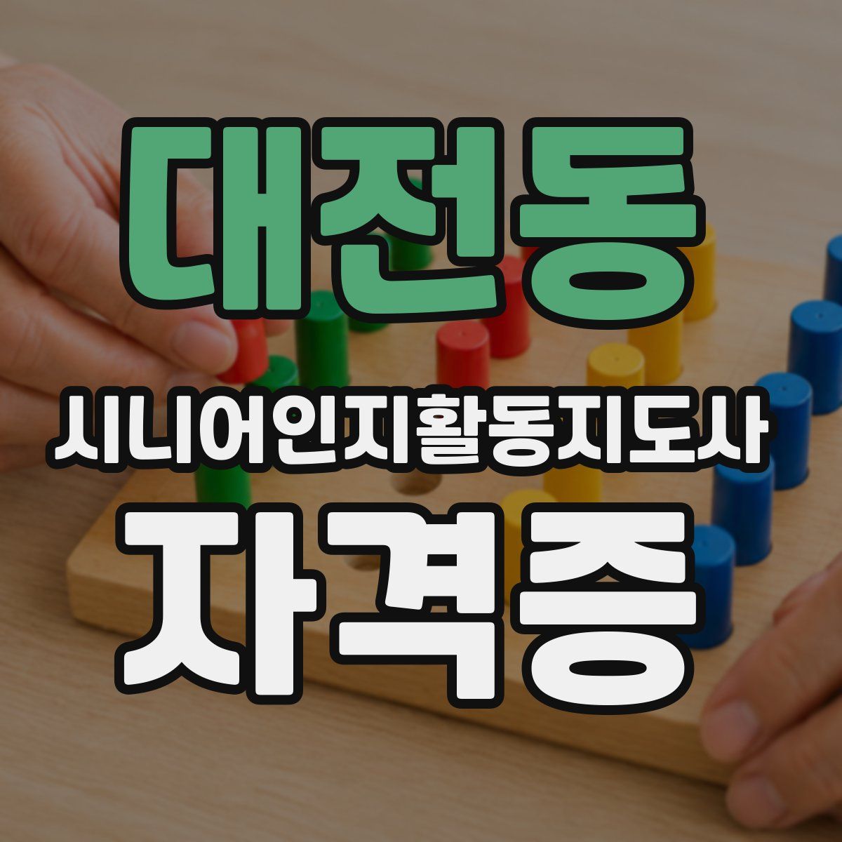 대전동 시니어인지활동지도사 자격증