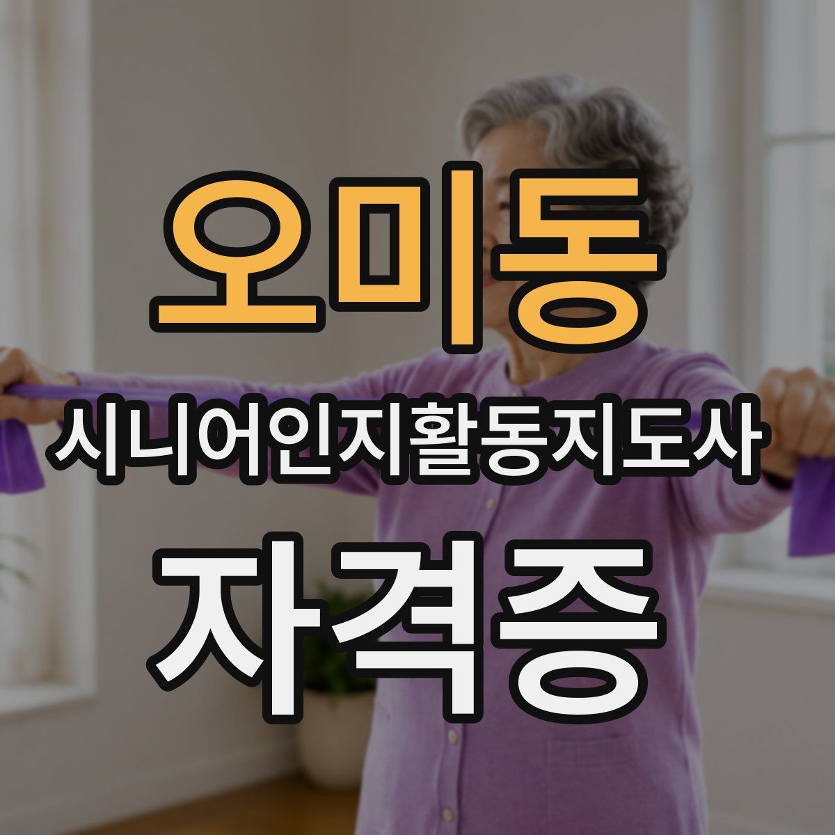 오미동 시니어인지활동지도사 자격증