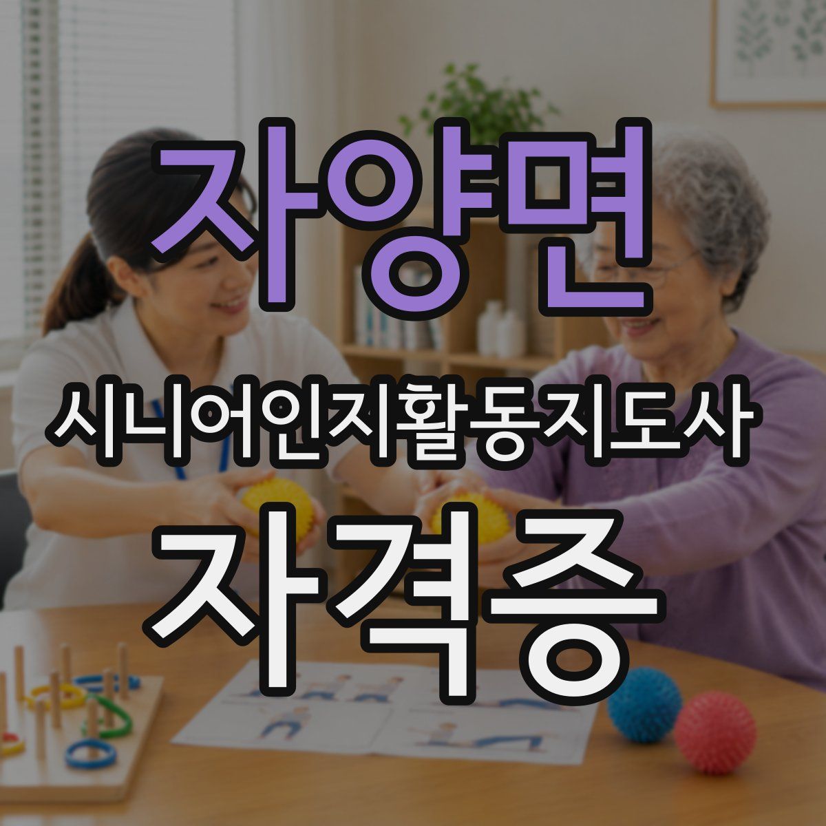 자양면 시니어인지활동지도사 자격증