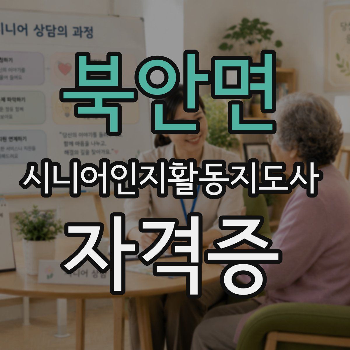북안면 시니어인지활동지도사 자격증