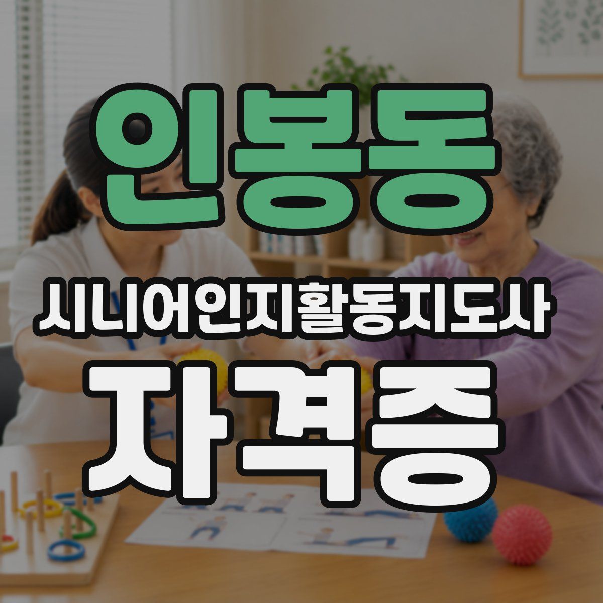 인봉동 시니어인지활동지도사 자격증