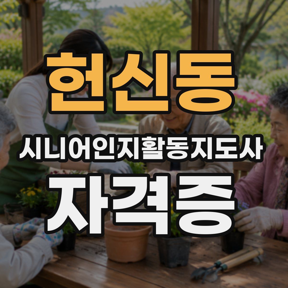 헌신동 시니어인지활동지도사 자격증
