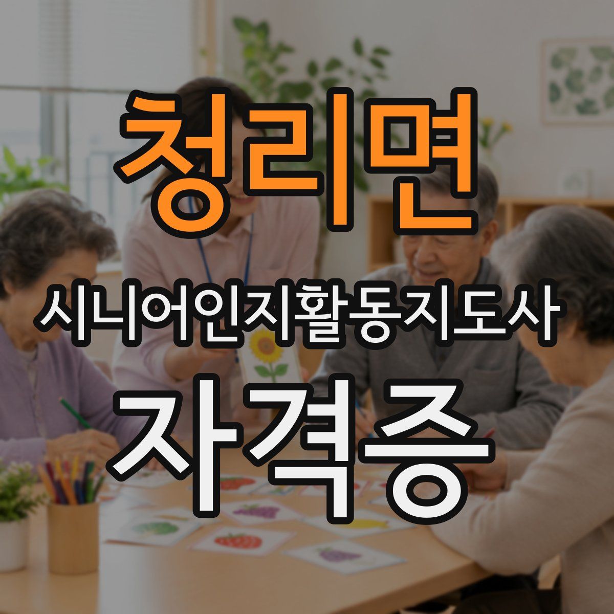 청리면 시니어인지활동지도사 자격증
