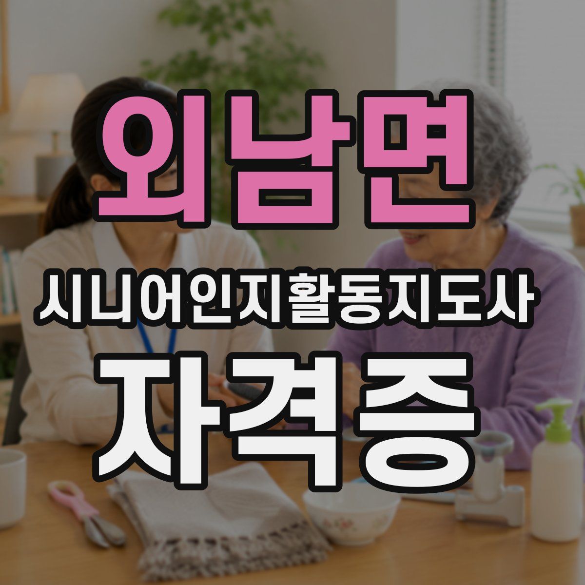 외남면 시니어인지활동지도사 자격증