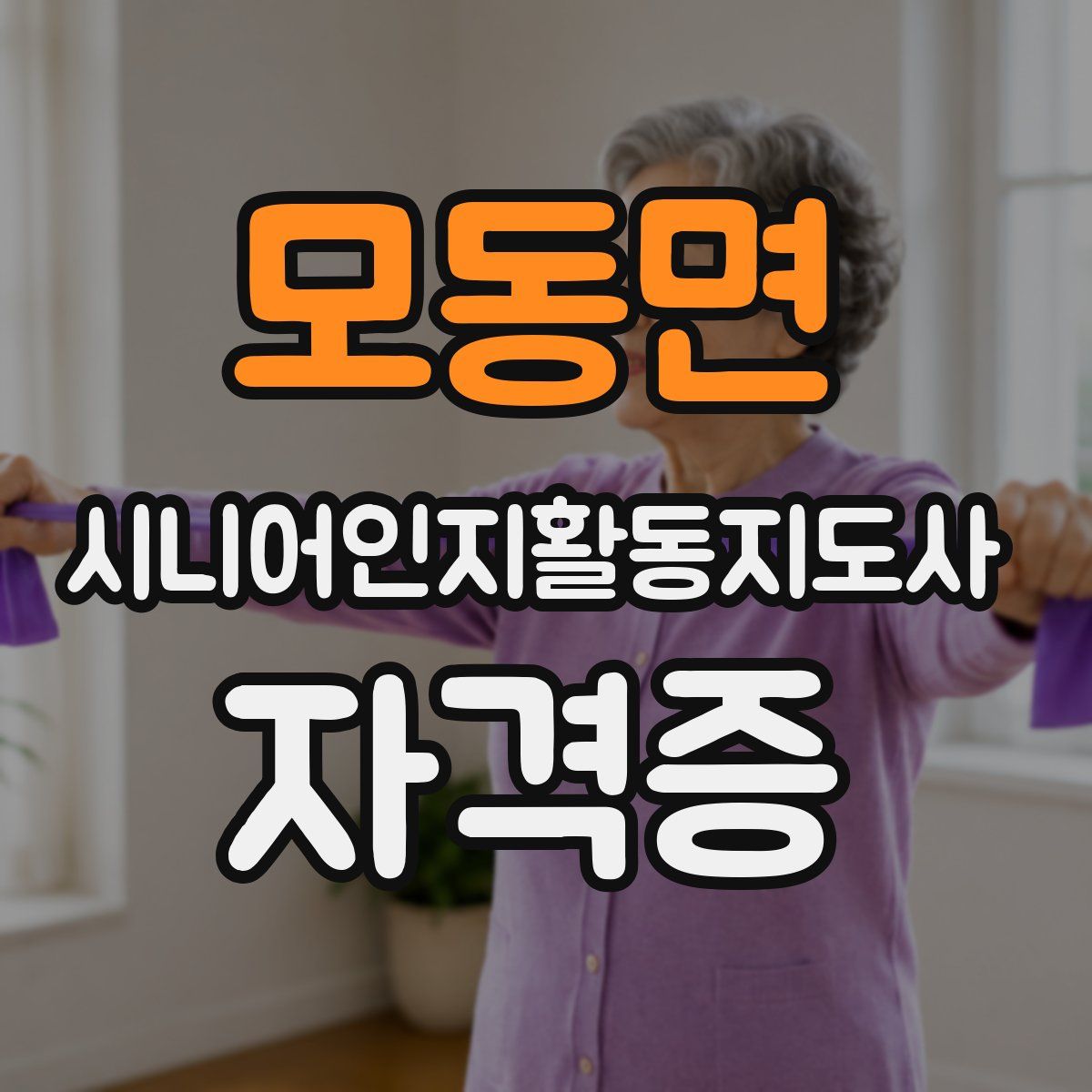 모동면 시니어인지활동지도사 자격증