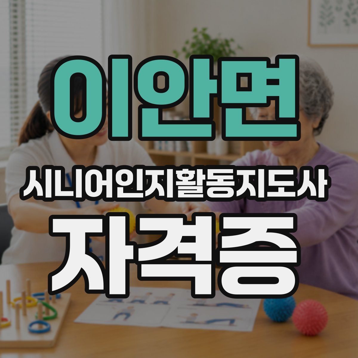 이안면 시니어인지활동지도사 자격증