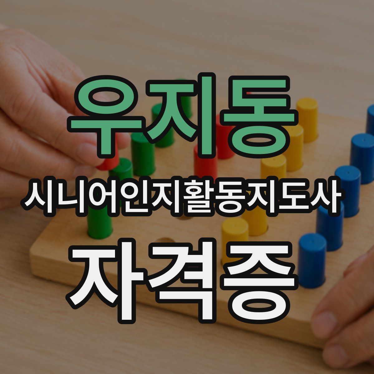 우지동 시니어인지활동지도사 자격증