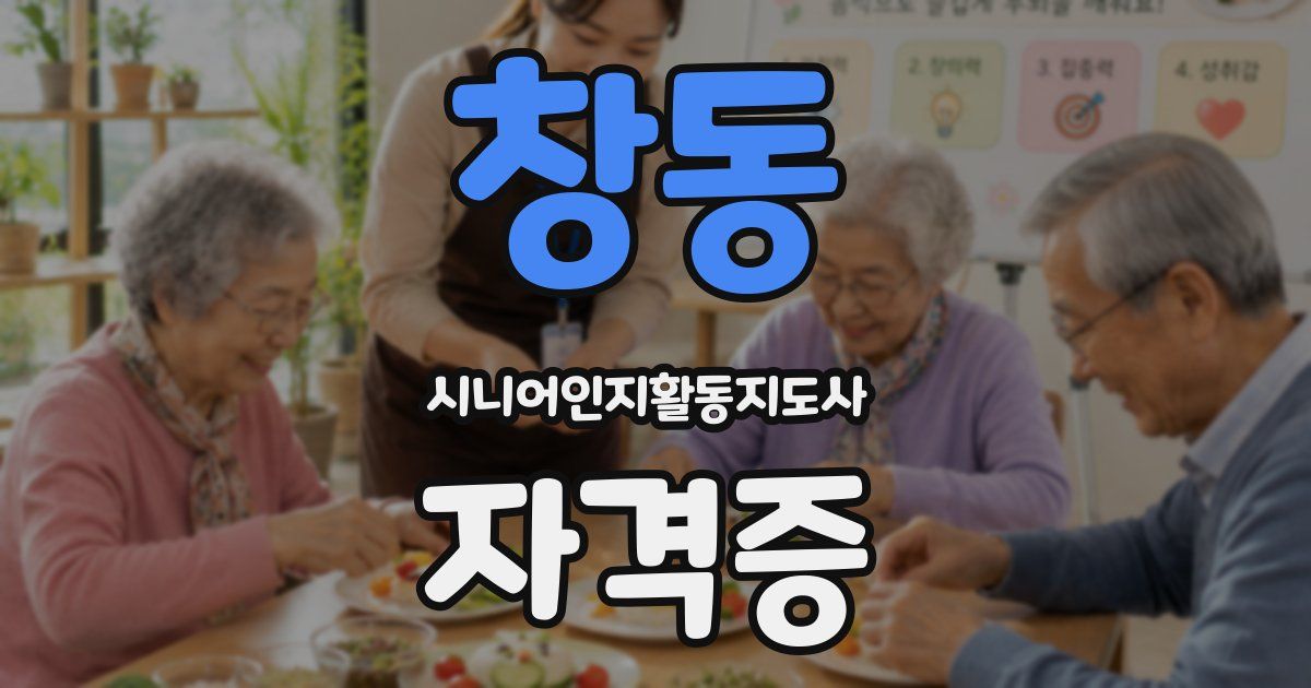 창동 시니어인지활동지도사 자격증