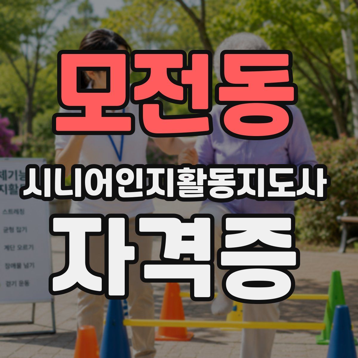 모전동 시니어인지활동지도사 자격증
