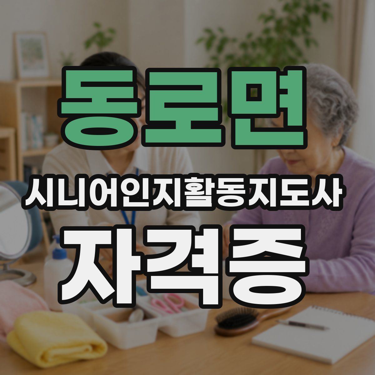 동로면 시니어인지활동지도사 자격증