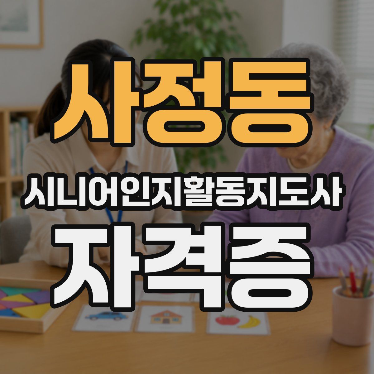 사정동 시니어인지활동지도사 자격증