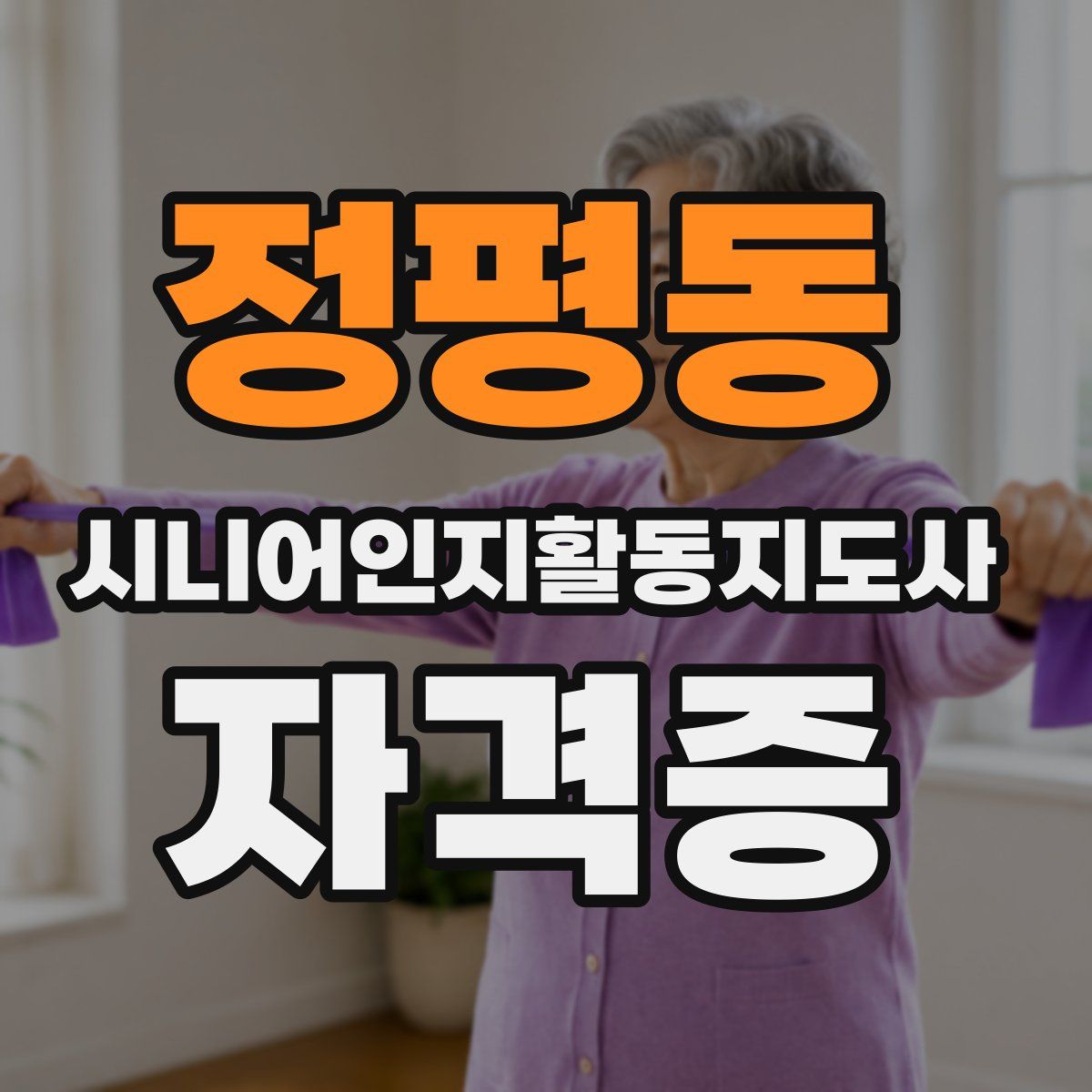 정평동 시니어인지활동지도사 자격증