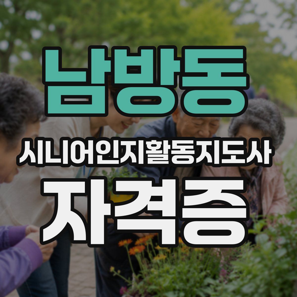 남방동 시니어인지활동지도사 자격증