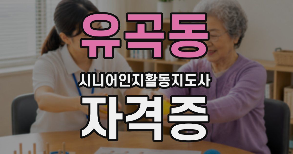 유곡동 시니어인지활동지도사 자격증