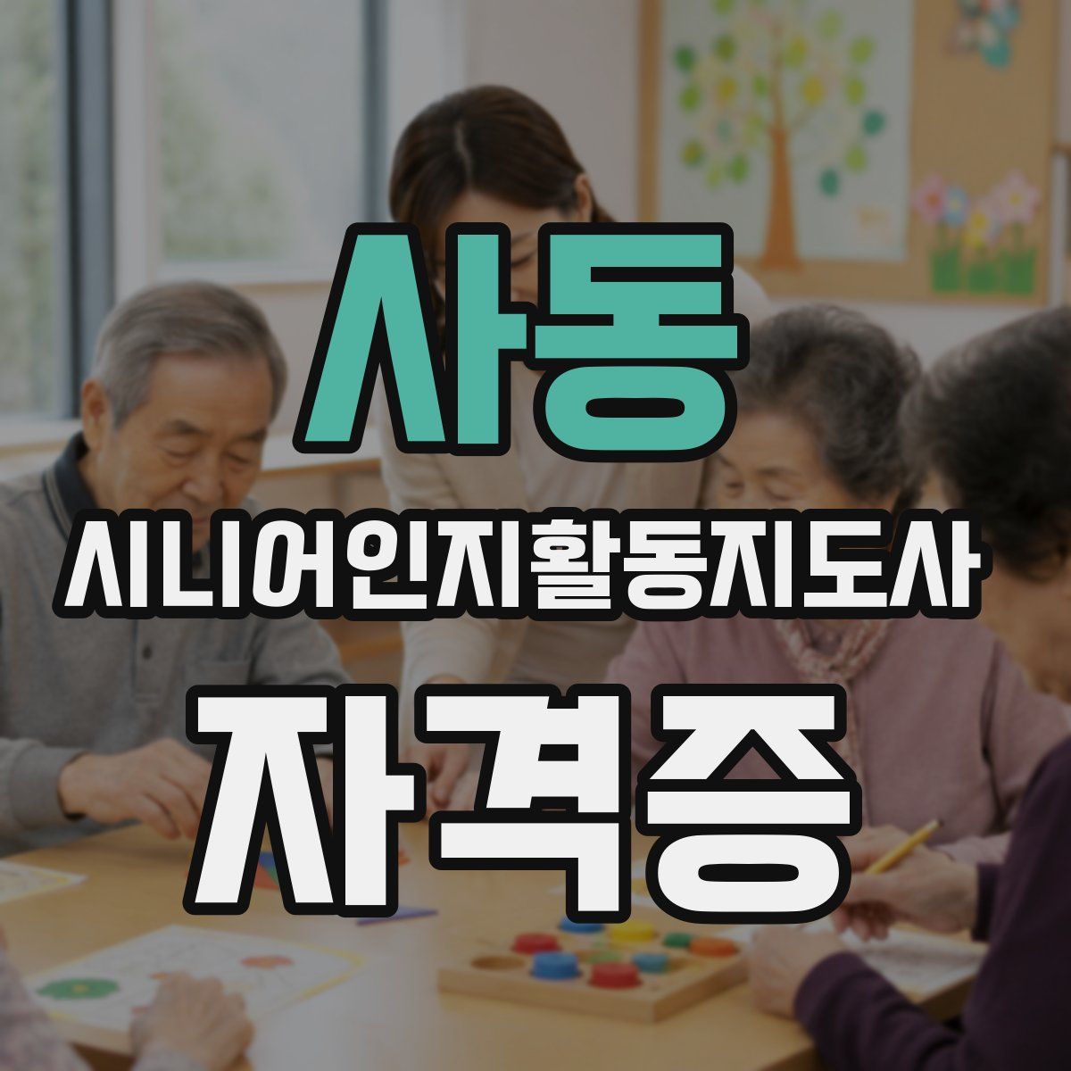 사동 시니어인지활동지도사 자격증