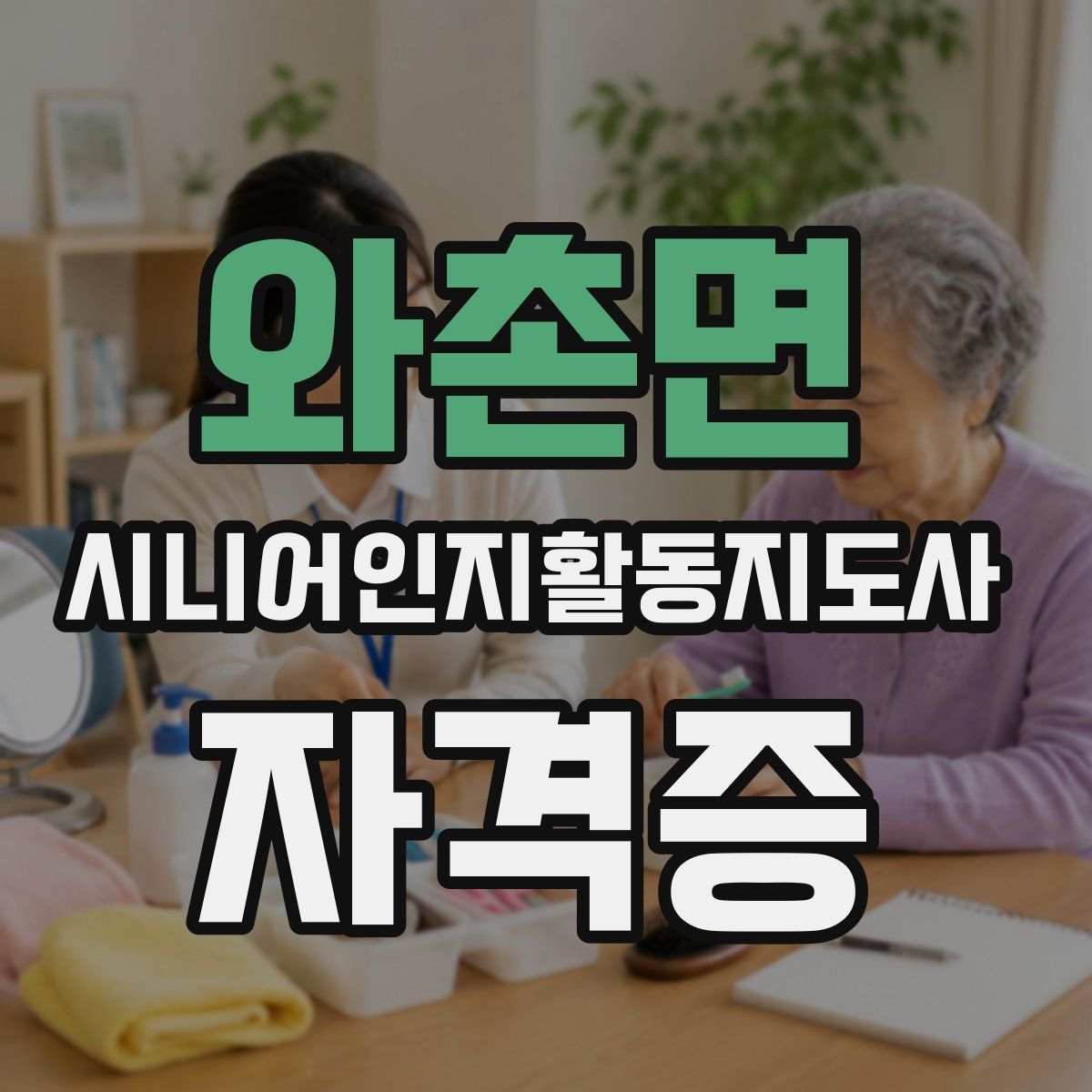 와촌면 시니어인지활동지도사 자격증