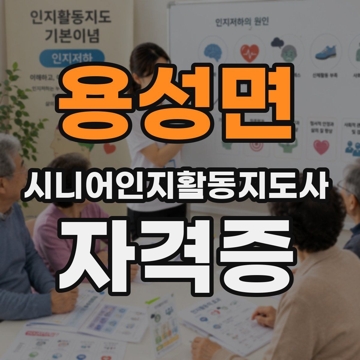 용성면 시니어인지활동지도사 자격증