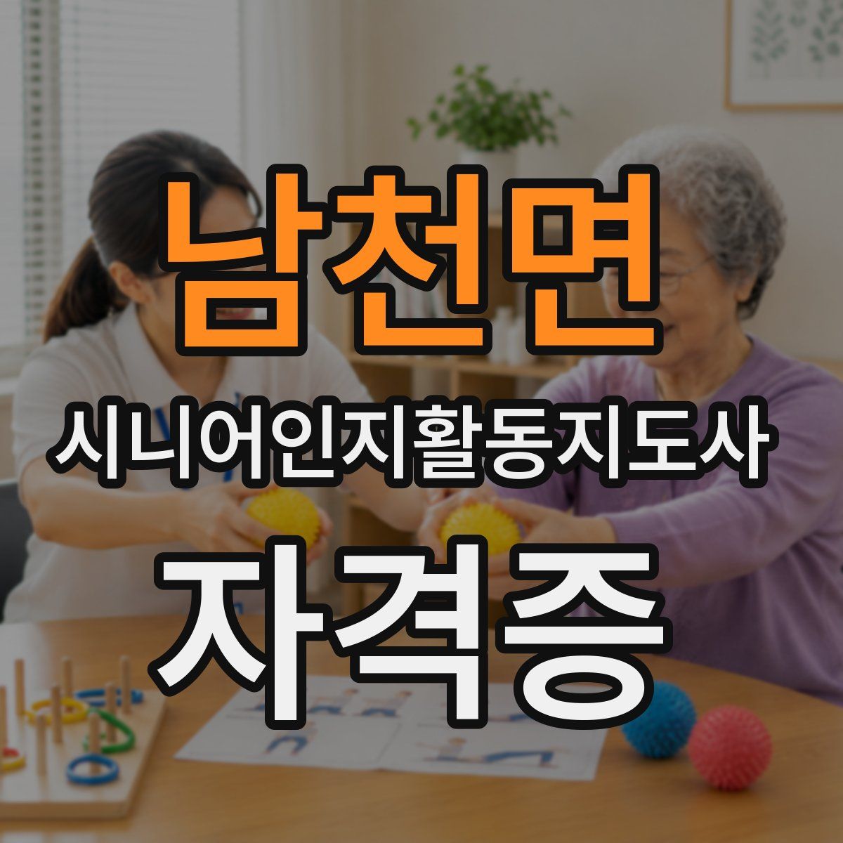 남천면 시니어인지활동지도사 자격증