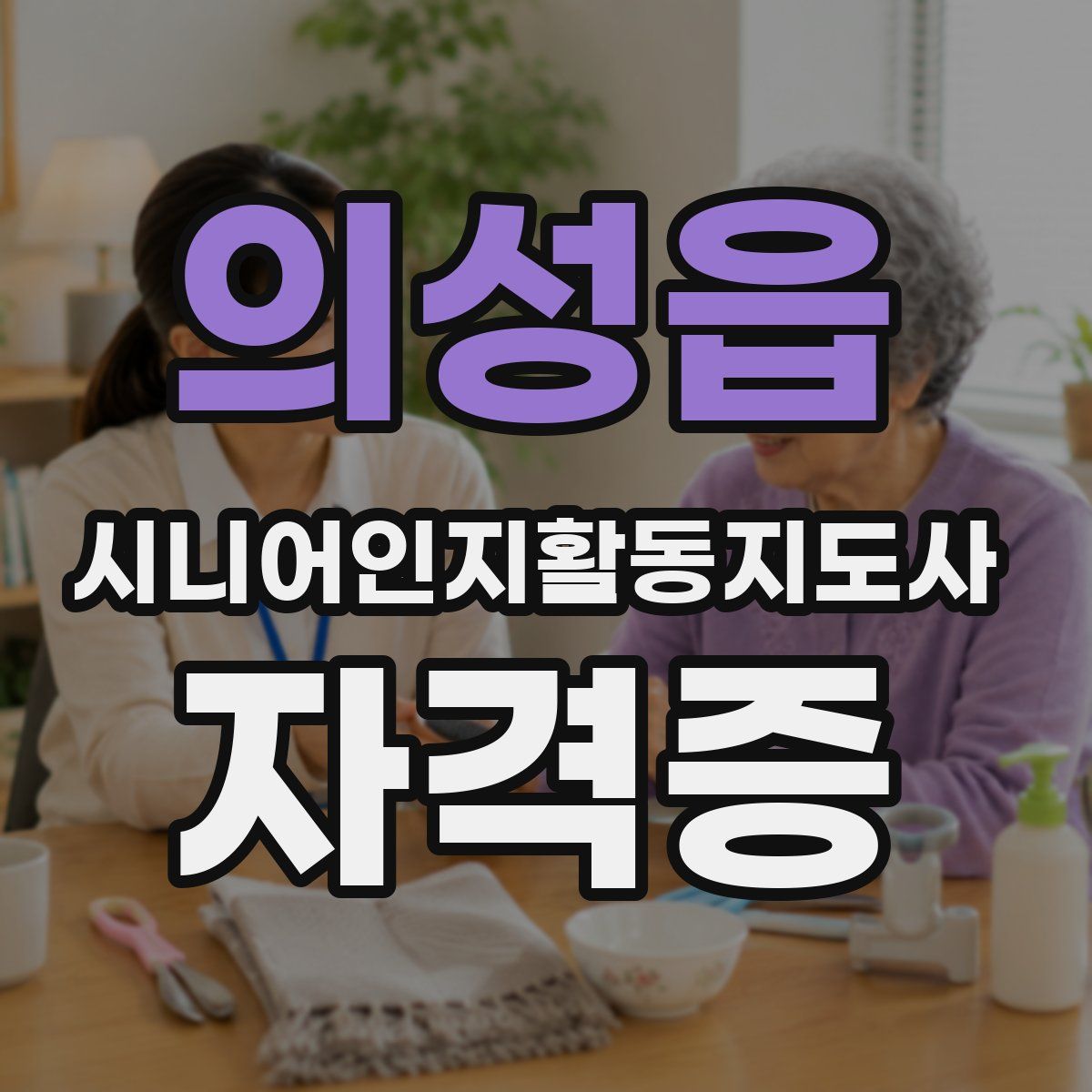 의성읍 시니어인지활동지도사 자격증